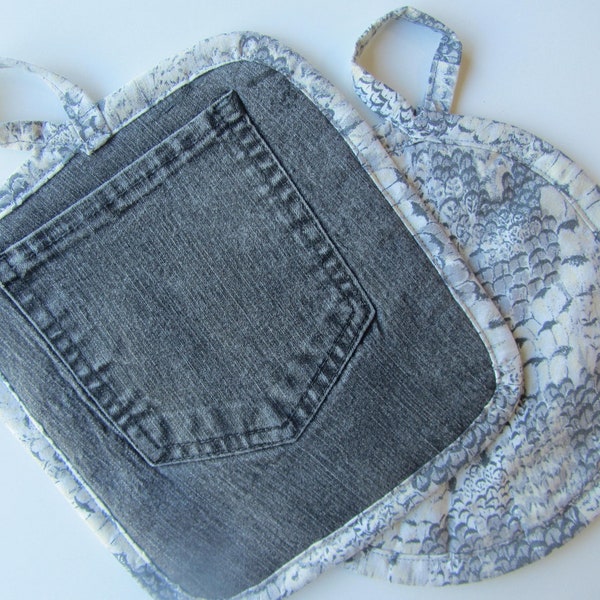 Denim Pot Holders Etsy