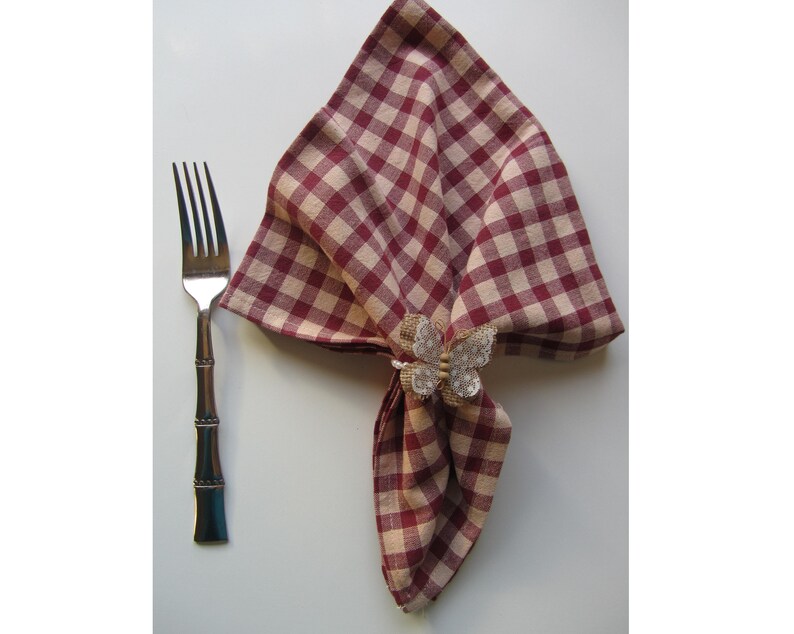 Set of 6 Homestead Plaid Dinner Napkins