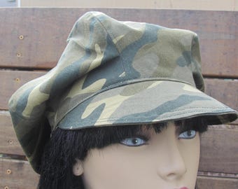 Gorra de niño pobre de camuflaje verde