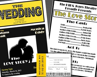 Playbill Wedding Programs Etsy