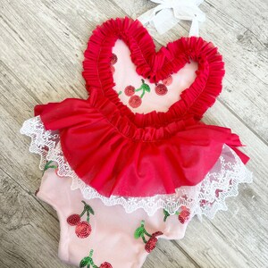 cherry first birthday cherry birthday romper photo prop happy birthday cherry