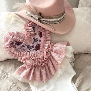Girls western romper Giddy up cowgirl boot romper photo prop western baby girls outfit cowgirl hat cactus print pink howdy