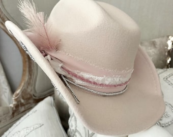 cowboy hat cowboy hat ivory cowgirl hat girls lace cowboy hat western hat womens pink cowgirl hat