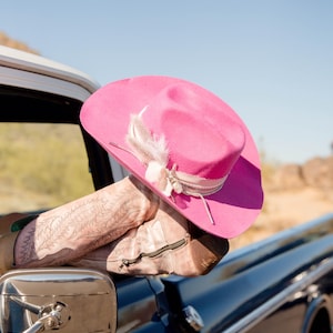 cowgirl hat wool cowboy hat fuchsia cowgirl hat girls lace cowboy hat western hat womens cowboy hat