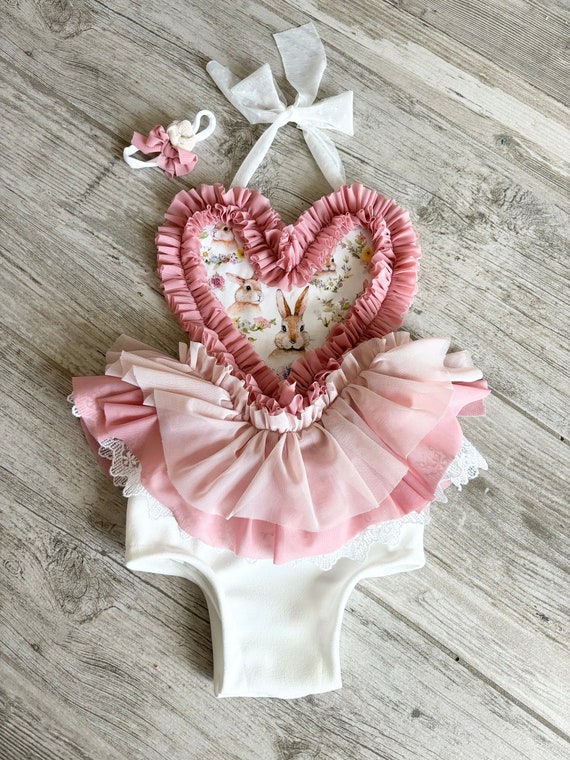 Some bunny is one  romper Easter bunny cake smash romper somebody is one first birthday romper dress bunny romper