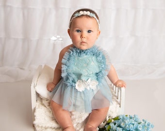NEW blue bliss sitter romper romper set sitter session newborn photo props sitter session