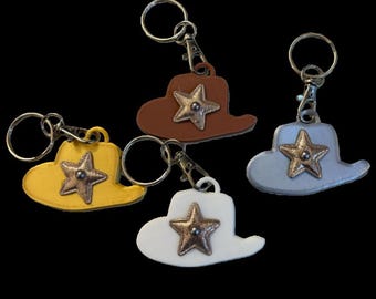 Cowboy hat keychain