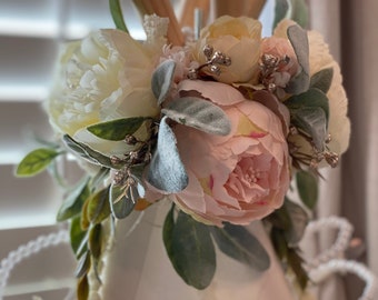 Floral Teepee Topper Blush Boho Design Cream