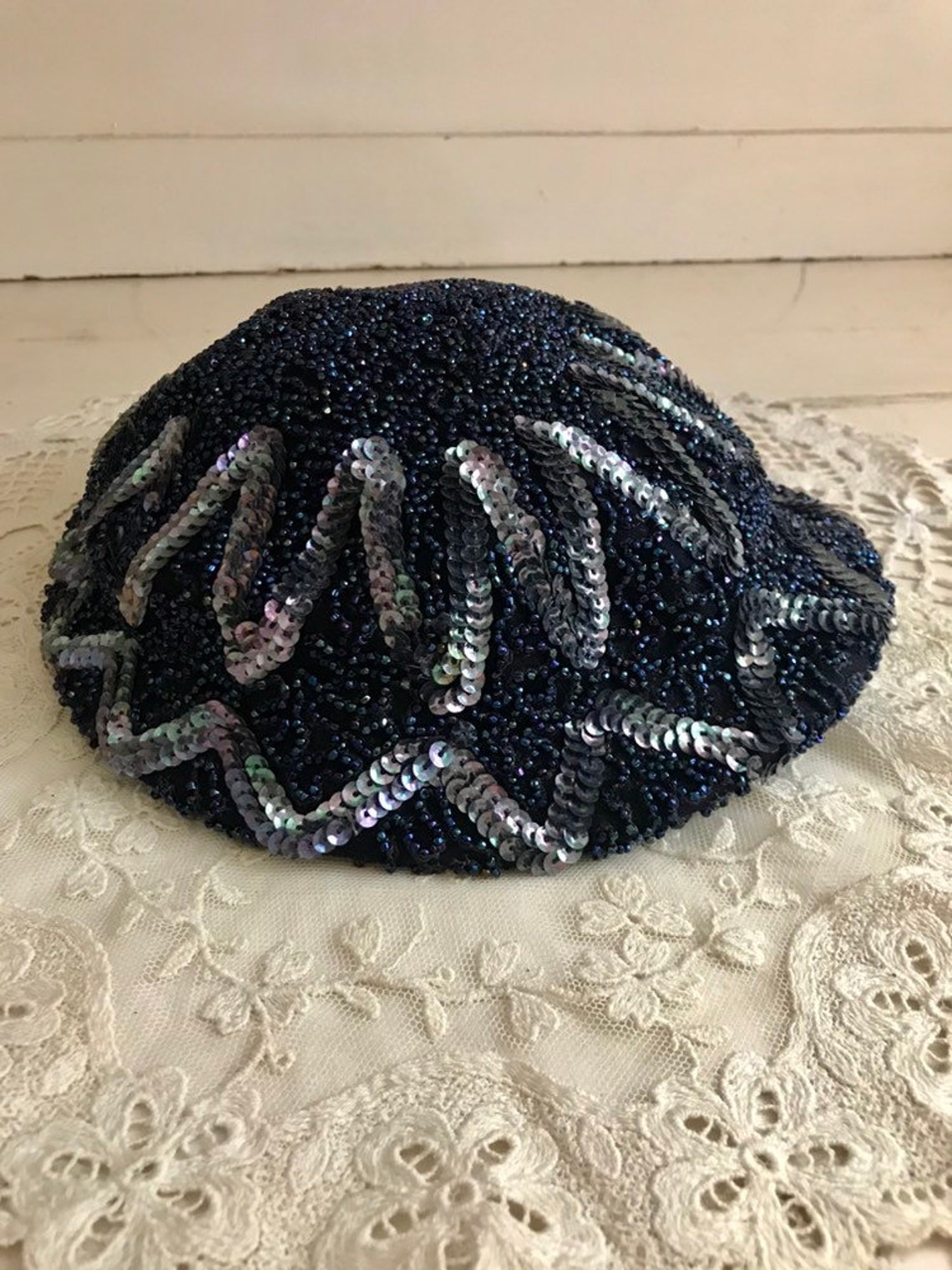 Vintage Beaded Couture Hat Skullcap Cloche 1920s - Etsy