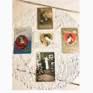 1910’s WW1 Soldier Valentines Postcards Antique lot #3