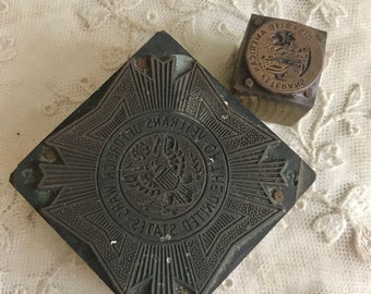 Veteranos de la Caja de Tipos Vintage de Veteranos Discapacitados de Guerras Extranjeras