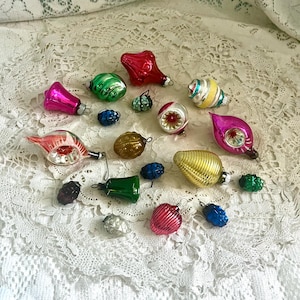 Box of Vintage Ornaments Shiny Brite Mercury Glass #12