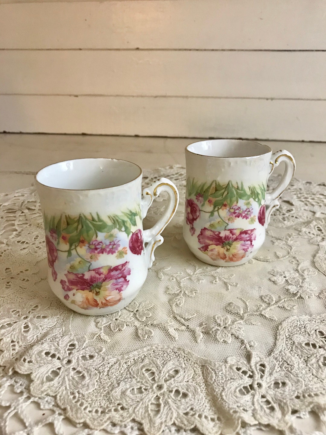 Antique Bone China Tea Cups Demitasse Royal Frankfurt - Etsy