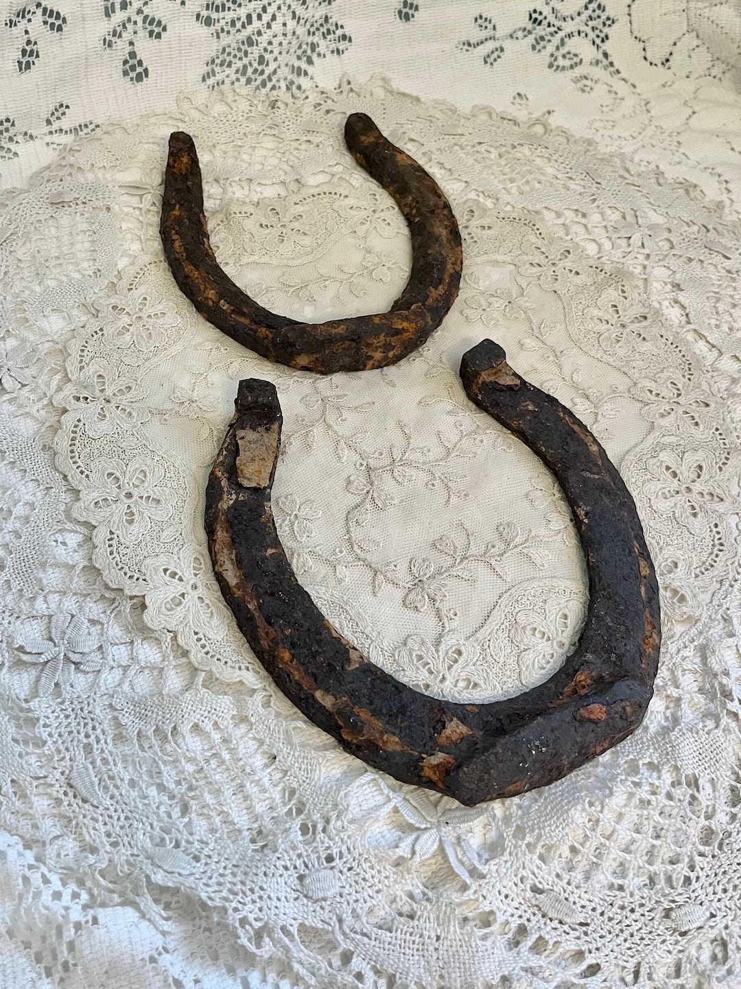 Antique Clydesdale and Smaller Horseshoes as Found in Antique Barn Etsy