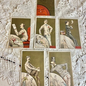 1882 Werbekarten Girlande Herden Heirat Liebe