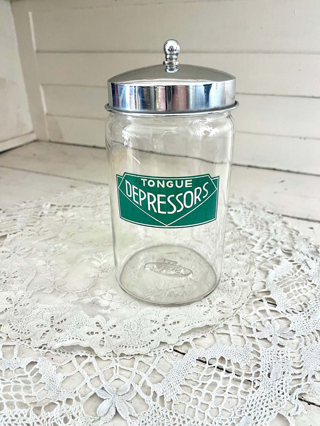 Vintage Medical Tongue Depressor Jar Emergency Surgery Etsy