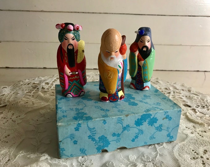 Kutani Japanese Gods Lucky Figurines Vintage Etsy