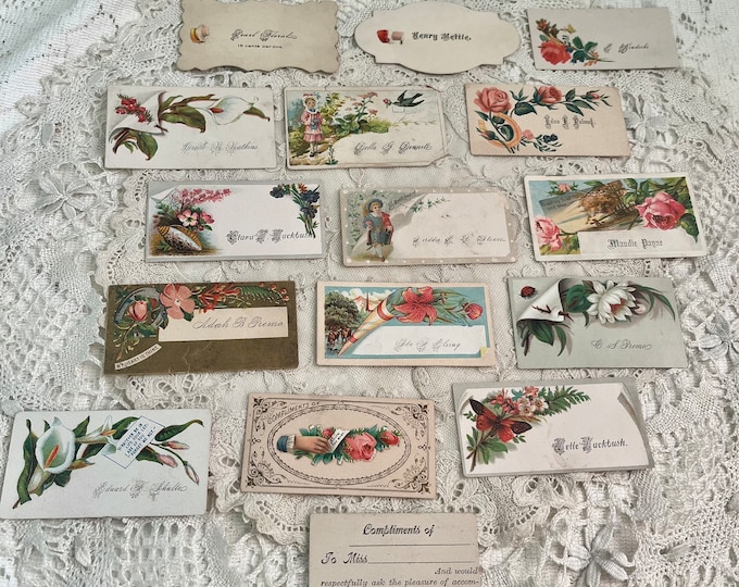 Calling Cards Card Collection Sample Victorian Calling Card Collection Antique - Etsy