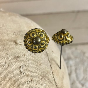 Antique Hat Pins Pair Unique Stick Pin