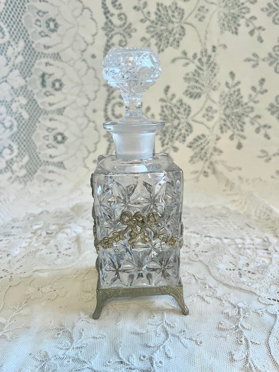 Antique French Ormolu Perfume Bottle Crystal - image 6