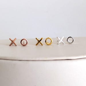 XO Studs. xo Earrings. Sterling Silver xo Studs. Rose Gold XO Studs. Gold XO Studs. Hugs and Kiss Earrings
