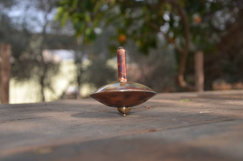 Traditional Metal Spinning Top Toy Adult Dreidel Etsy