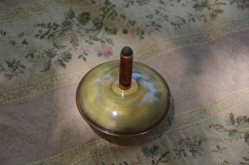 Traditional Metal Spinning Top Toy Adult Dreidel Etsy