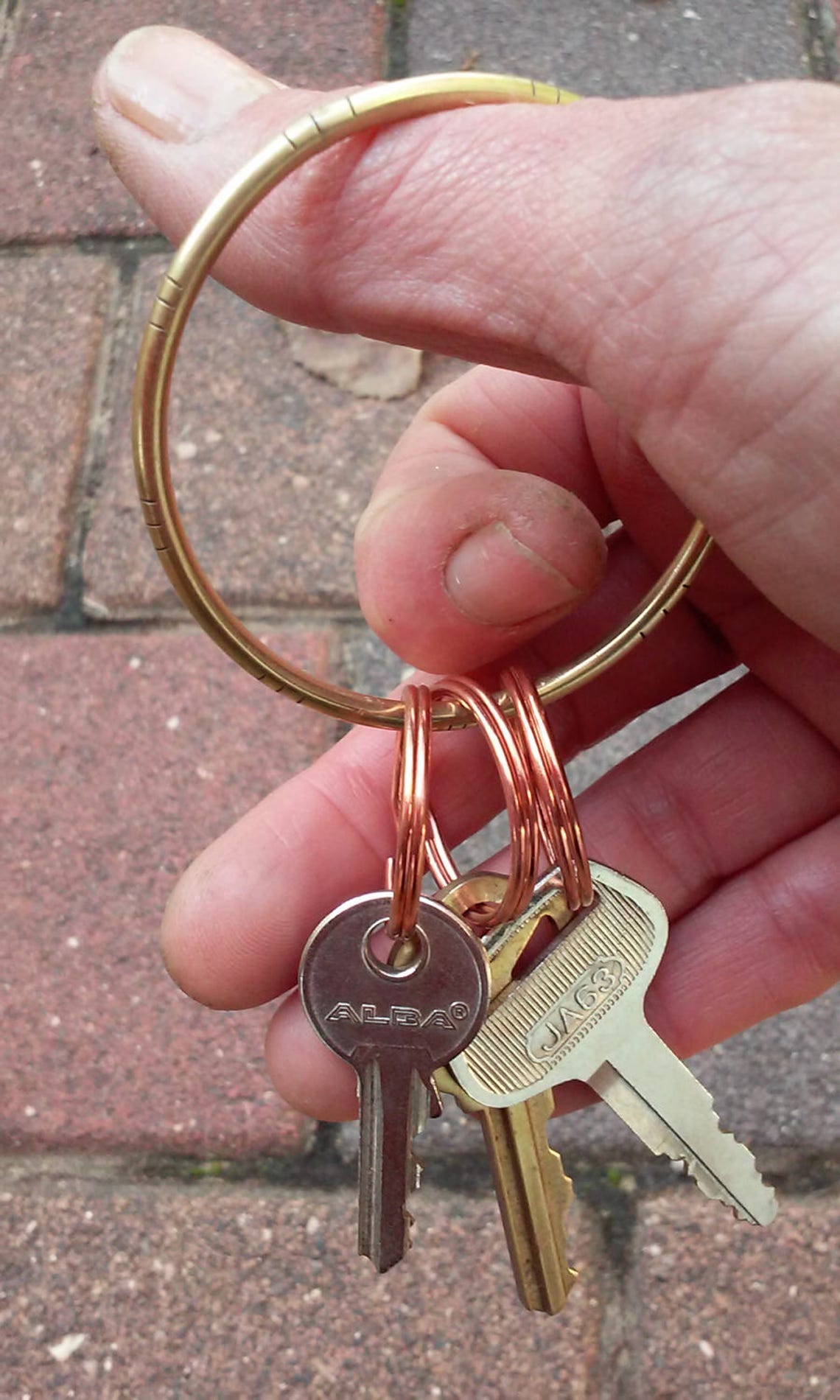 Hoop Key Chain, Metal Hoop Keychain, Big Hoop for Keys, Hoop Key Holder