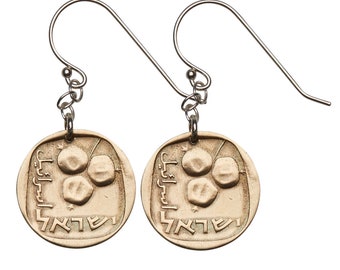 Dangle Coin Pomegranate Earrings Israel