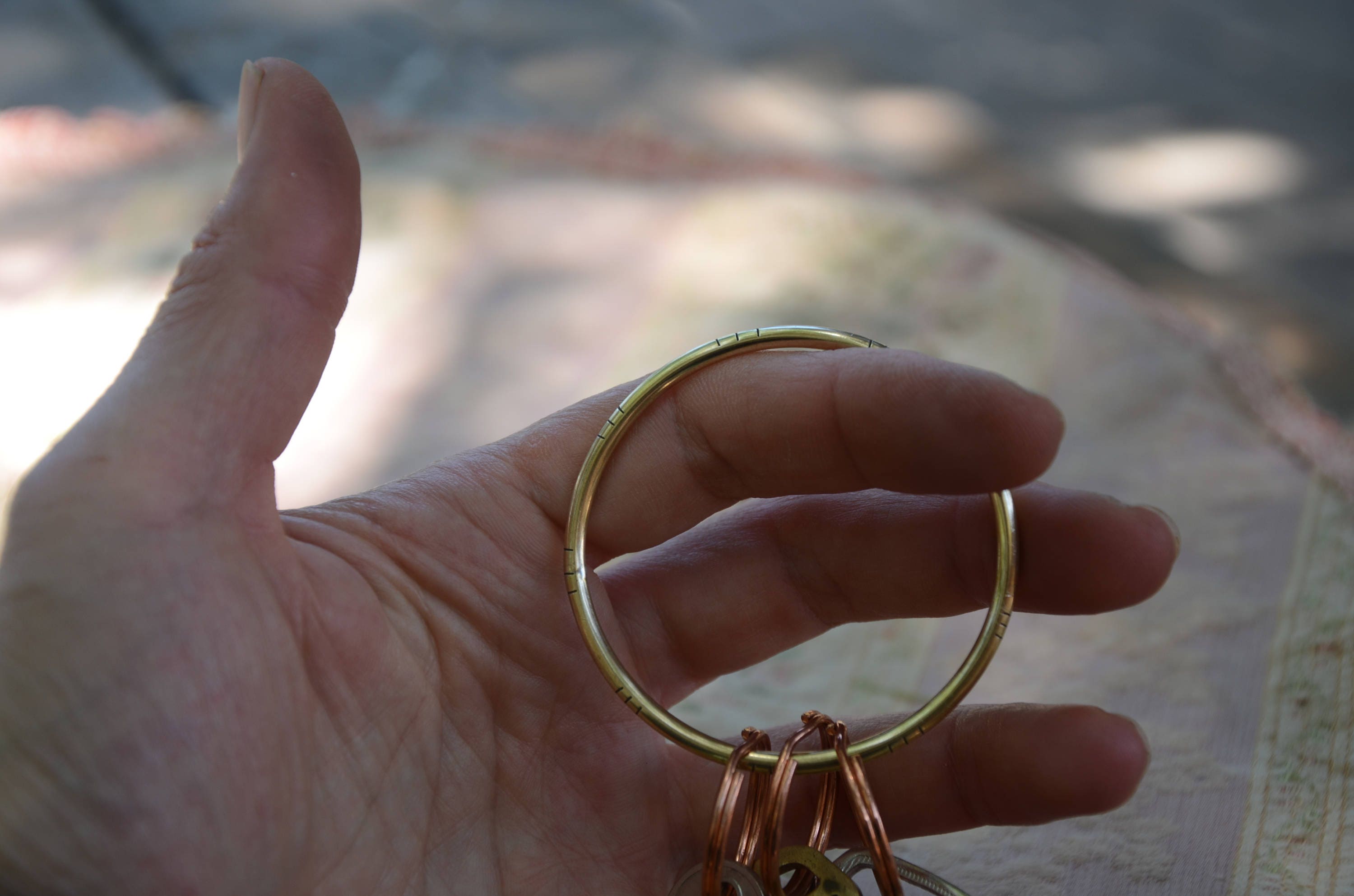 Hoop Key Chain, Metal Hoop Keychain, Big Hoop for Keys, Hoop Key Holder