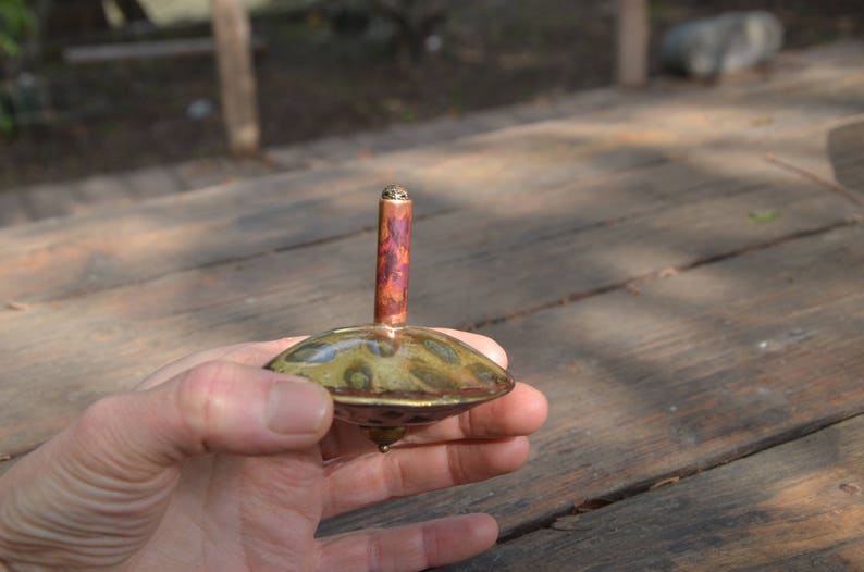 Traditional Metal Spinning Top Toy Adult Dreidel Etsy