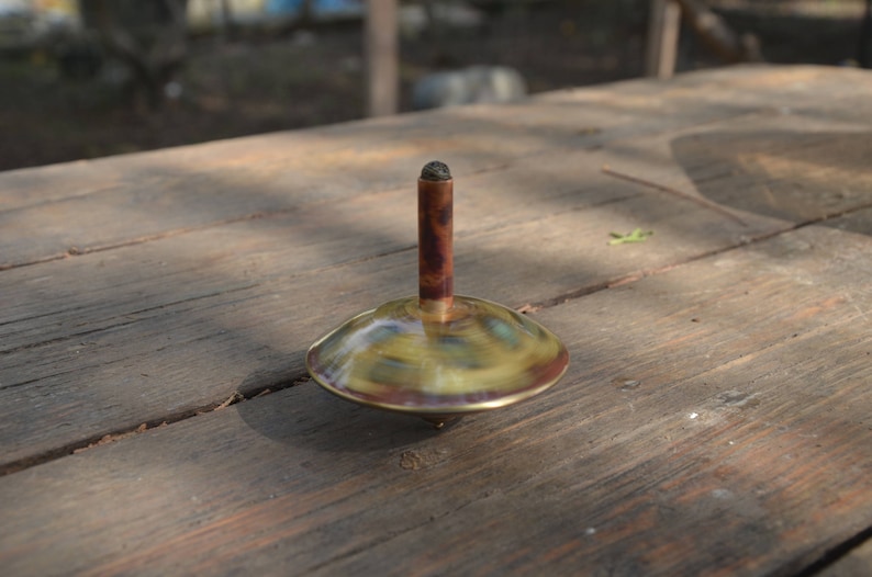 Traditional Metal Spinning Top Toy Adult Dreidel Etsy