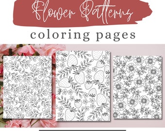 Florale Malseiten: 30 Blumenmuster-Designs (PDF)