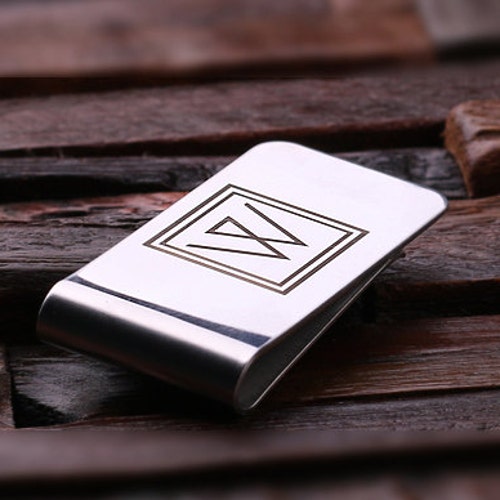 Stainless Steel Money Clip Engraved Free Personalized Money Etsy