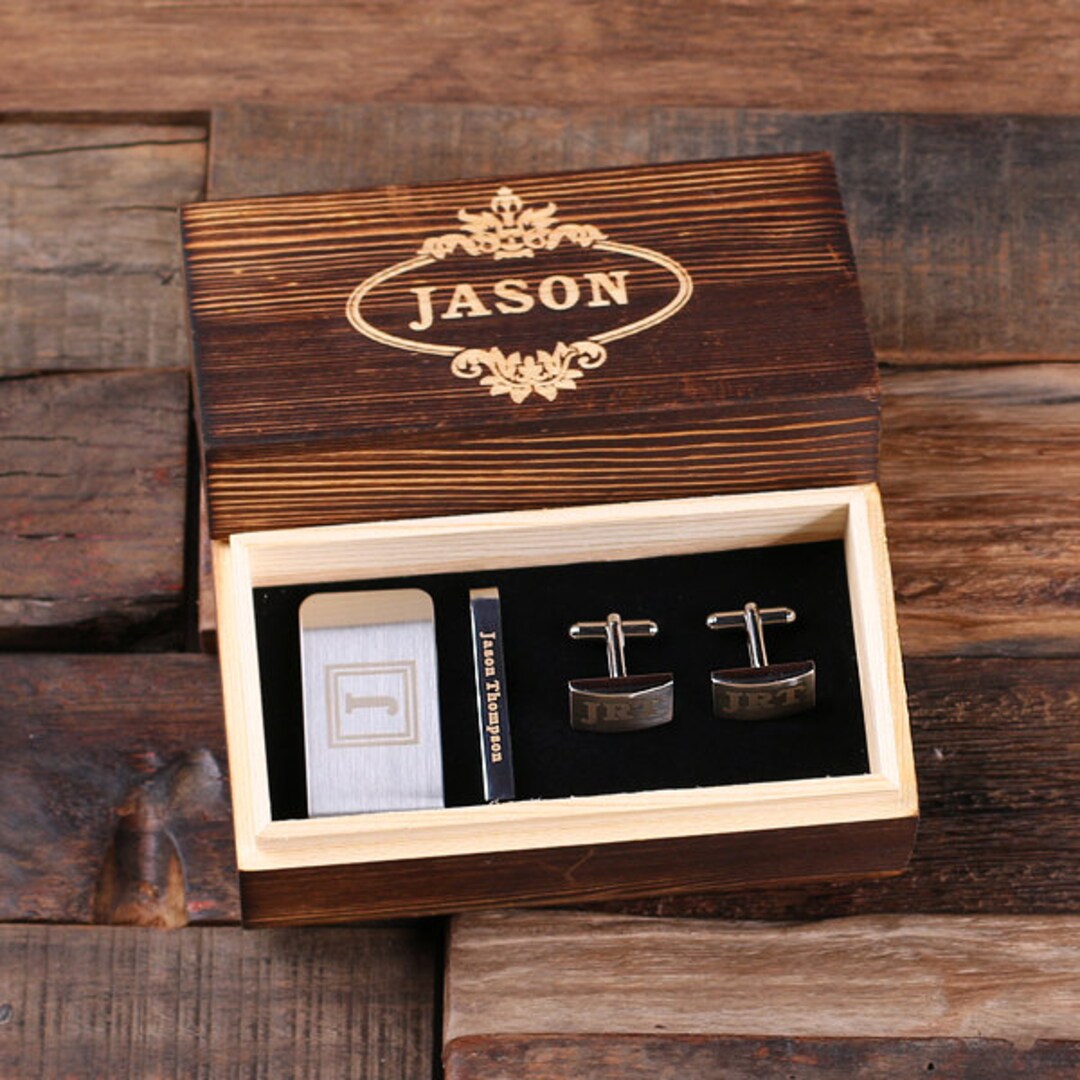 Gentleman's Gift Set Cuff Links, Money Clip, Tie Clip - Etsy