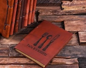 Personalizzati in pelle con monogramma inciso ricetta ricettario Notebook (024205)