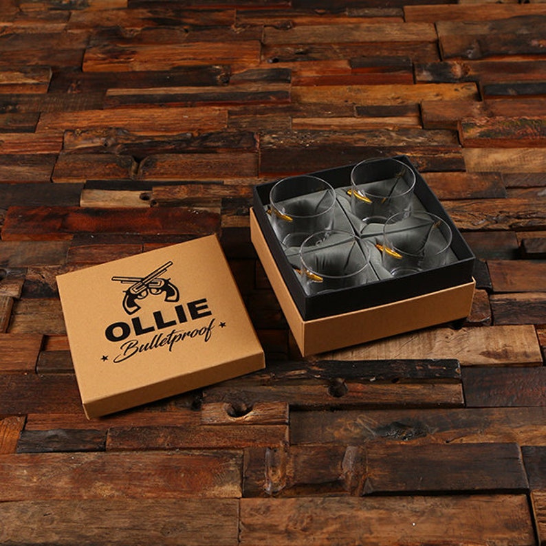 personalized bullet whiskey glass