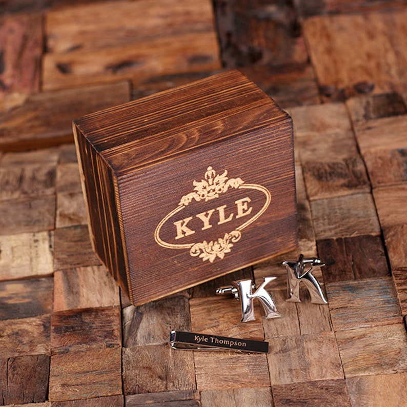Initial K Personalized Men's Classic Cuff Link Etsy
