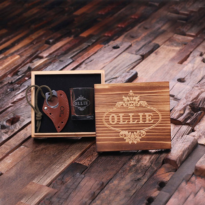 Personalized index finger hole knife blade shot glass and etsy