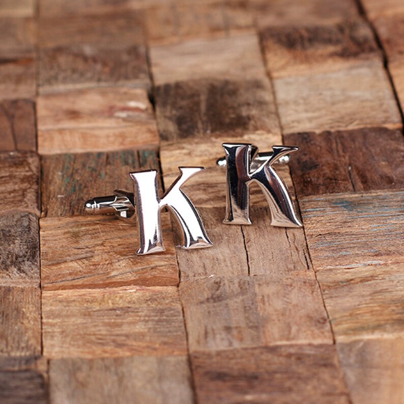 Initial K Personalized Men's Classic Cuff Link Etsy