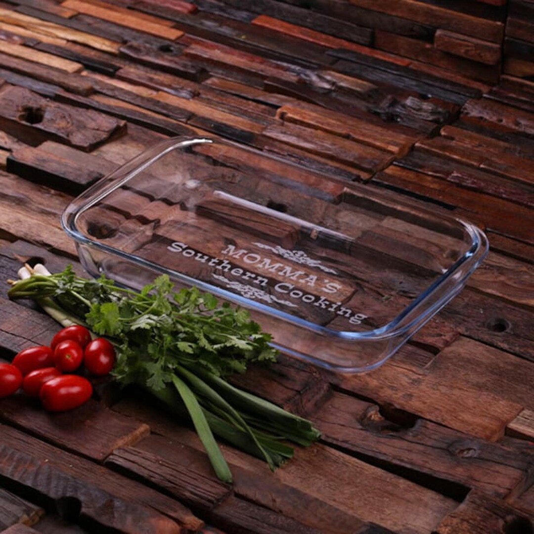 Personalized Etched 1QT or 1 L Casserole Baking Dish Wedding, Mother's ...
