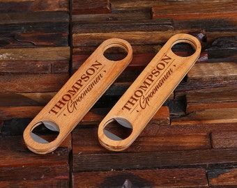 Speed Wood Bottle Opener Groomsmen Collection