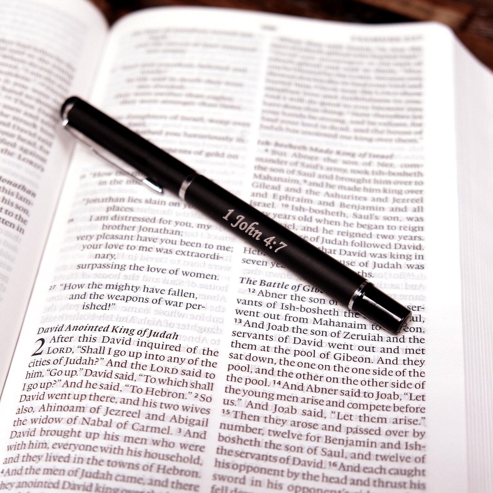 Custom Leather ESV Bible With Scriptures Verses Pens and Keepsake Wood ...