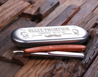 Straight Razor Blade with Tin Box