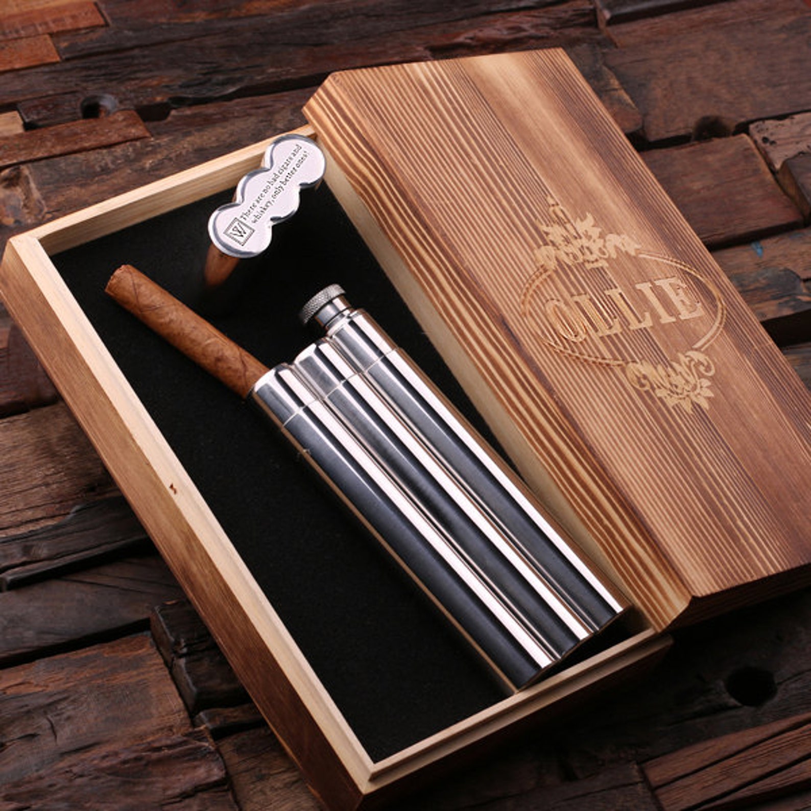 stainless steel travel cigar case