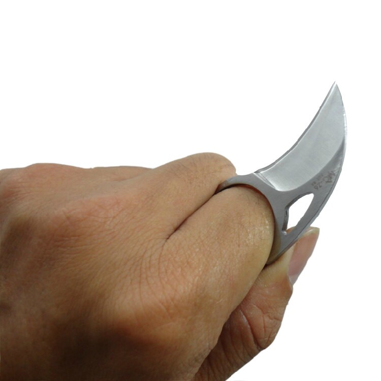 Personalized Index Finger Hole Knife Blade Engraved Etsy Canada