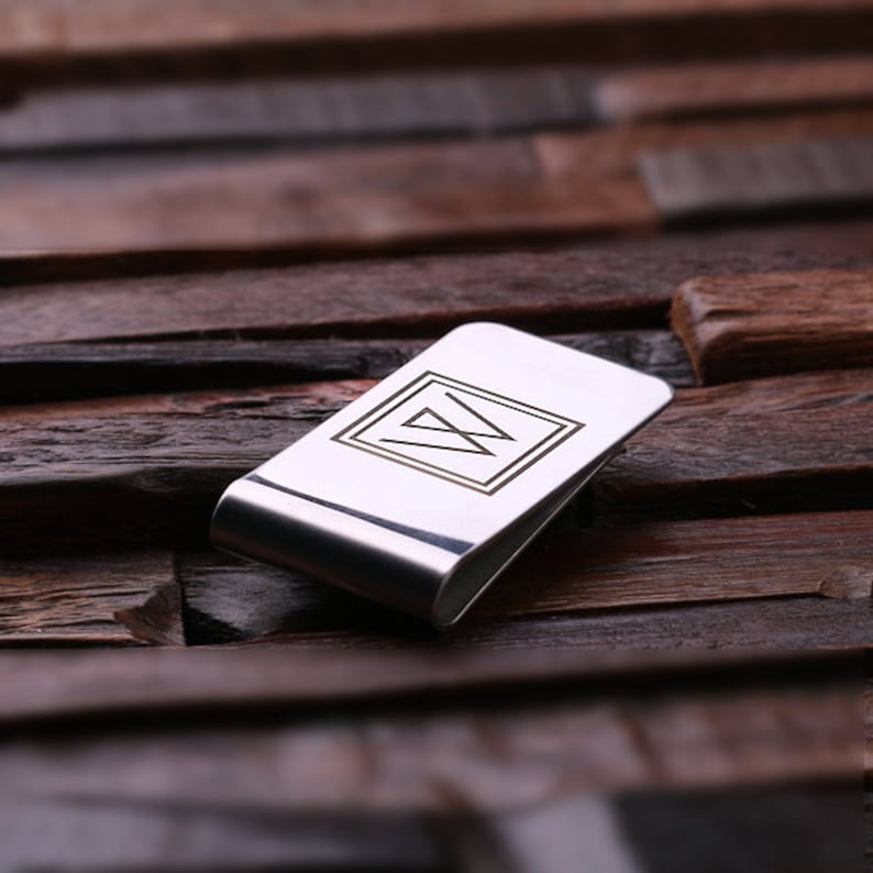 Monogrammed Engraved Money Clip image 1