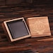 Personalized Monogrammed Engraved Genuine Leather Bifold Mens Wallet with Optional Wood Gift Box Groomsmen, Best Man, Father's Day Gift 