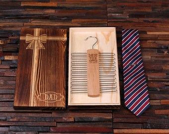 Father's Day Personalized Tie Box, Tie & Tie Clip Father's Day Limited Edition Gift