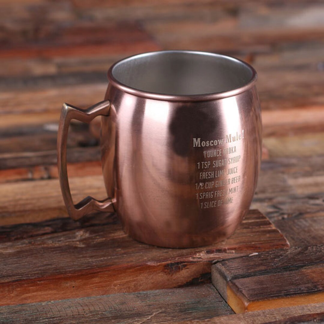 Personalized Moscow Mule Mug With Classic Recipe Groomsmen Etsy